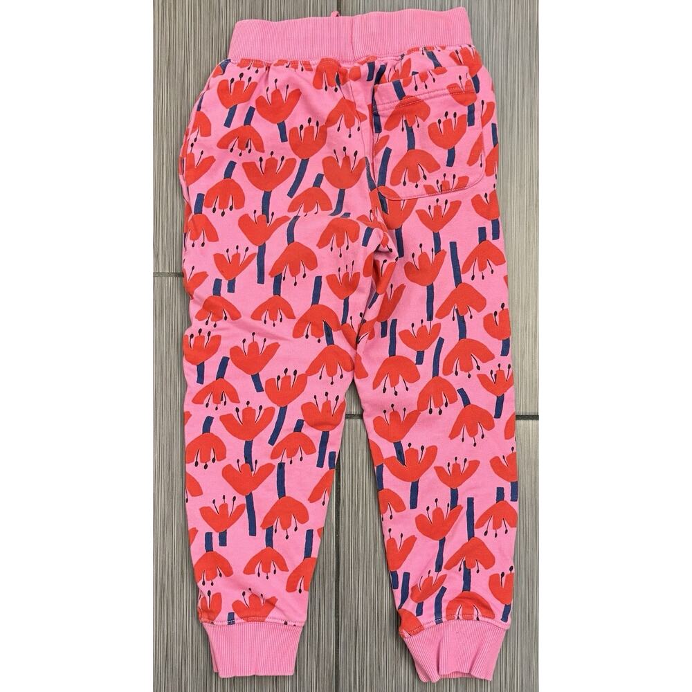 Hanna Andersson Print Double Knee Slim Sweatpants Sunset Tulip Pink Size 6/7 - Picture 2 of 3